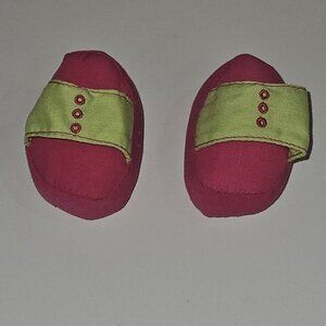 Groovy Girls Plush Shoes Pink Green Sandals Doll Clothes Replacement